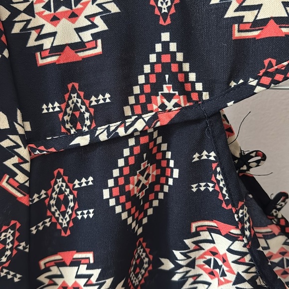 Xhilaration Navy Dress with Bishop Sleeves - Picture 5 of 6